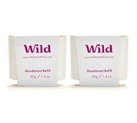 Wild - Natural Refillable Deodorant - Coconut & Vanilla Refill Duo Pack - Vegan & Eco-Friendly - Aluminium Free - Long Lasting Protection - Natural Ingredients - 2 Pack of 40g Refills