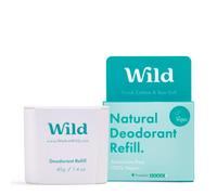 Wild - Natural Refillable Deodorant - Vegan & Eco-Friendly - Aluminium Free - Long Lasting Protection - Natural Ingredients - Fresh Cotton & Sea Salt Refill - 40g