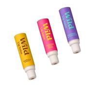 Wild Natural Refillable Lip Balm - 3 Pack of Lip Balm Refills in a Variety of Scents - Includes Passionfruit Swirl, Coconut & Vanilla and Manuka Honey Scents - Beeswax Free
