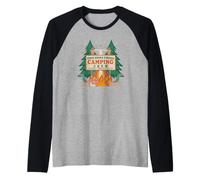 Wild Nature Adventures for Men and Women Who Love Camping Raglan Baseball Tee