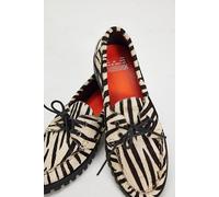 Wild Nights Boat Shoes by Bronx at Free People in White/Black, Size: EU 38 - female