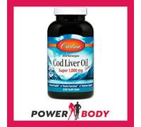 Carlson Labs Wild Norwegian Cod Liver Oil Gems 1000mg 250 Softgels