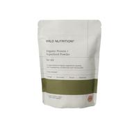 WILD NUTRITION Organic Protein + Superfood Powder | Vegan Powder Blend, No Synthetics, Pea & Rice Protein, Spirulina, Reishi, Chaga, Wheatgrass & Vitamin B12, Gluten Free, 350g