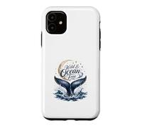 Wild & Ocean Free Whale Moon Coastal Nautical Case for iPhone 11