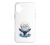 Wild & Ocean Free Whale Moon Coastal Nautical Case for iPhone 16 Plus