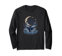 Wild & Ocean Free Whale Moon Coastal Nautical Long Sleeve T-Shirt