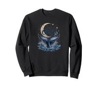 Wild & Ocean Free Whale Moon Coastal Nautical Sweatshirt