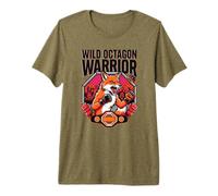 Wild Octagon Warrior Mixed Martial MMA Fighter Fox Arts Premium T-Shirt