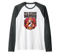 Wild Octagon Warrior Mixed Martial MMA Fighter Fox Arts Raglan Baseball Tee