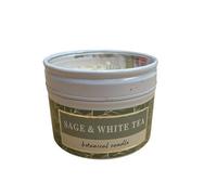 Wild Olive Fragranced Botanical Candle In A Tin Sage And White Tea