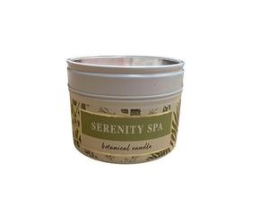 Wild Olive Fragranced Botanical Candle In A Tin Serenity Spa