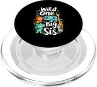 Wild One Big Sis Playful Jungle Animal PopSockets PopGrip for MagSafe