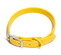Wild One Dog Collar, Easy-Clean, All Weather Flex-Poly Strap with Metal, Durable, Dirt and Odor Resistant, Size M, Butter Yellow