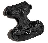 Wild One Dog Harness, No-Pull Pet Harness with 3 Leash Clips, Adjustable Soft Padded Dog Vest, Comfortable, Stretchy, Size M, Black