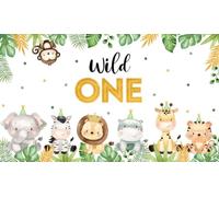Wild One Edible Cake Wrap, Jungle Animal Theme, 1st Birthday Cake Decoration 29cm x 21cm