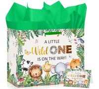 Wild One Jungle Animal Gift Bag A Little Wild One Is On The Way Bag
