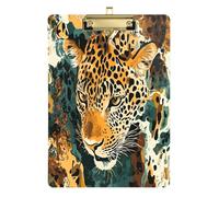 Wild Orange Leopard Print Cute clipboard Standard Hole for Teacher Portfolio clipboard Tabla para escribir con Clip Size 9 x 12