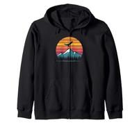 Wild outdoors trekking adventure through the pine forests Zip Hoodie