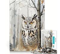 Wild Owl 1000 Piece Jigsaws for Adults Mind Train Fun Premium Laser Cut Quality Relaxing Indoor Group Activity (50x75cm)