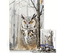 Wild Owl 1000 Pieces Puzzles for Adults Cognitive Boost Mindful Escape Tight Lock (50x75cm)