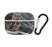 Wild Owl Birds AirPod Pro Case, Anti Scratch Hard PC Cover with Keychain, AirPod Pro 2nd/1st Case Accessories for Women Men, White-Style