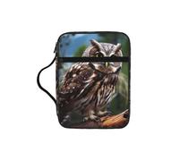 Wild Owl Birds Bible Cover for Women - Stylish Large Bible Case for Men, Multi-Functional Carrying Book Cover Church Bag with Handle and Zipper Pocket - Bible Bag Christian Gifts