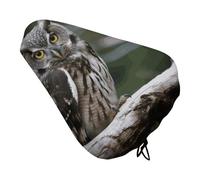 Wild Owl Birds Bike Seat Rain Cover Waterproof Dustproof Bikes Saddle Cushion Soft Bicycle Seat Pad Covers with Drawstring for Men Women