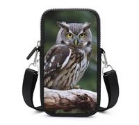 Wild Owl Birds Cell Phone Bag with Detachable Strap, Aesthetic Mini Sling Bag Small Crossbody Bag for Phone