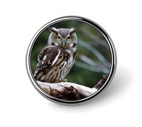 Wild Owl Birds Round Badge for Men Women, Durable & Stylish Lapel Pins, Lightweight Metal Badges for Shirts, Jackets, Hats