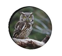 Wild Owl Birds Universal Spare Tire Cover Oxford Fabric Waterproof Wheel Protector for SUV Truck RV Dust Snow Sun Protection 32 Inch
