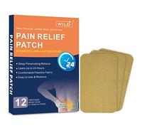 Wild+ Pain Relief Patches, 12PCS Max Strength Heat Patches for Back Pain Relief Herbal Knee Patches, Joint Arthritis Heat Pads Pain Relief Plaster Targeted for Back/Neck/Shoulder/Knee/Muscles