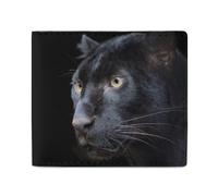 Wild Panther Wallet for Men Leather Bifold Wallets with Window Slim Minimalist Front Pocket