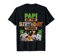 Wild Papi of The Birthday Twins Zoo Safari Jungle Animal T-Shirt