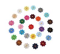 Wild patches to iron - 28 pieces ironing spots and fabric patches | Embroidered daisies for ironing for clothes, hat plasters, bags and do -it -yourself -craft work - patch set for