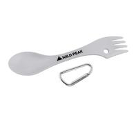 Wild Peak Contour Plastic Spork - Lightweight & Strong All in one Spoon, Fork, Knife Cutlery with Optional Storage Bag ▲ (Glacier White, Without Storage Bag)