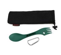 Wild Peak Plastic Spork - Lightweight & Strong All in one Spoon, Fork, Knife Cutlery with Optional Storage Bag ▲ (Army Green, with Storage Bag)