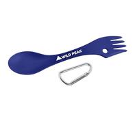 Wild Peak Plastic Spork - Lightweight & Strong All in one Spoon, Fork, Knife Cutlery with Optional Storage Bag ▲ (Midnight Blue, Without Storage Bag)