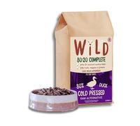 Wild Pet Food - Duck Dog Food, 80:20 Cold-Pressed - Single Protein Raw Alternative - With Veggies, Fruits & Greens - Low Fat Dog Food - Natural Ingredients - UK Made, 18 kg