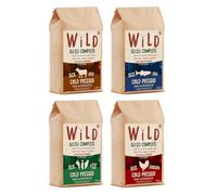 Wild Pet Food - Small Variety Bundle Dog Food, 80:20 Cold-Pressed - Multi-Protein Raw Alternative - Includes Surf & Turf, Chicken, Beef & Fish - Grain Free, Low Fat - UK Made, 2.5 kg x 4 Pack