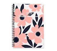 Wild Pink Rose 2026 Notebook A5 To Do List Notebook 2026 Organiser Diary Mens Diary Organiser and for Student Week To View Monthly Year Planner with Dotted Line Note Page Slim