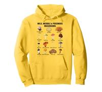 Wild & Poisonous Mushrooms Chart Toxic and Inedible Fungi Pullover Hoodie