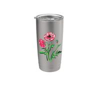 Wild Poppies Black Outline Art Stainless Steel Insulated Tumbler