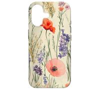 Wild Poppy & Lavender Meadow Botanical Print Case for iPhone 17
