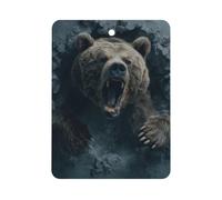 Wild Powerful-Bears Car Air Freshener Decorative Hanging Aromatherapy Tablets for Car Trucks Square