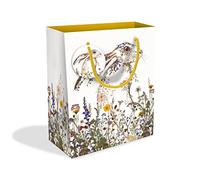 Wild Press by Helen Ahpornsiri - Wildflower Hare Medium Gift Bag with Tag