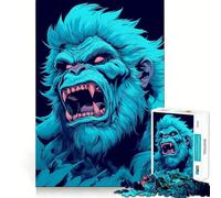 Wild Primate Snowman Jigsaw Puzzle 1000 Piece Focus Boost Fun Advanced Laser Cutting Tech Travel-friendly Brain Game Gift (50x75cm)
