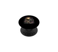Wild Raccoon Sunset Forest Wildflower Design PopSockets Adhesive PopGrip