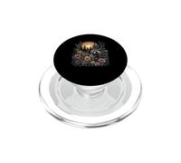 Wild Raccoon Sunset Forest Wildflower Design PopSockets PopGrip for MagSafe