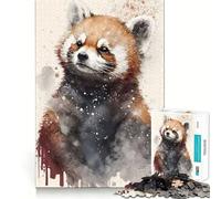 Wild Red Panda 1000 Piece Teenager Puzzles Cognitive Boost Fun Tight Lock No Loose Pieces Engaging Way to Pass Free Hours (38x26cm)