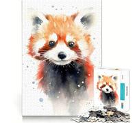 Wild Red Panda Jigsaw for Adults 1000 Pieces Think Skill Game High Precision Die Cut Entertaining Challenge for Spare Time (38x52cm)